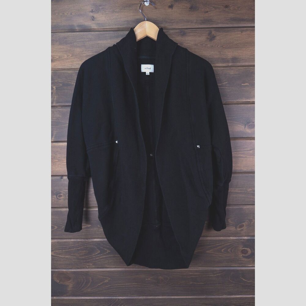 Aritzia Wilfred Diderot Cocoon Cardigan Black Size Small Oversized Long